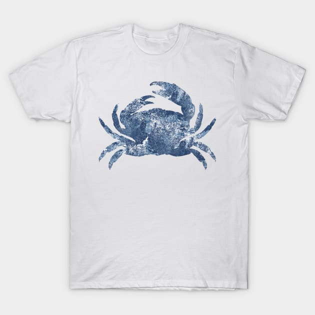 Sponge painted Crab Coastal art T-Shirt by LittleBean